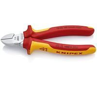 Knipex Alicate de corte diagonal cromado, aislados con fundas multicomponentes, según norma VDE 160 mm (cartulina autoservicio/blíster) 70 06 160 SB