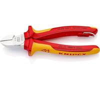 KNIPEX Alicate de corte diagonal cromado Aislado con fundas multicomponente, homologado por VDE; con anilla de fijación aislada e, 70 06 160 T