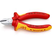KNIPEX Alicate de corte diagonal cromado aislados con fundas multicomponentes, según norma VDE 125 mm, 70 06 125