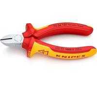 KNIPEX Alicate de corte diagonal cromado aislados con fundas multicomponentes, según norma VDE 125 mm, 70 06 125
