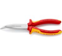 KNIPEX Alicate de montaje (alicate de boca cigüeña) con cartulinas autoservicio cromado aislados con fundas multicomponentes, según, 26 26 200 SB