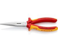 KNIPEX Alicate de montaje (alicate de boca cigüeña) cromado aislados con fundas multicomponentes, según norma VDE 200 mm, 26 16 200