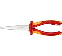 Knipex Alicate de montaje (alicate de boca cigüeña) cromado, homologado por VDE; integrada para colocar una protección anticaída 200 mm (cartulina autoservicio/blíster) 26 16 200 T BK