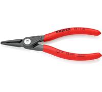 Knipex Alicate de precisión para arandelas para arandelas interiores en taladros gris atramentado, recubiertos de plástico antideslizante 140 mm (cartulina autoservicio/blíster) 48 11 J0 SB