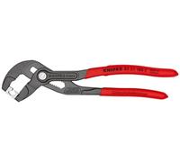 Knipex Alicate para abrazaderas Click gris atramentado, recubiertos de plástico antideslizante 180 mm (cartulina autoservicio/blíster) 85 51 180 C SB