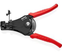 KNIPEX Alicate pelacables con cuchillas de forma precisa negro, lacado con mangos recubiertos de plástico 180 mm, 12 11 180