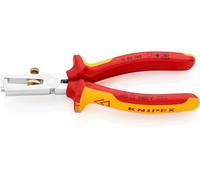 Knipex Alicate pelacables Con muelle de apertura universal cromado, aislados con fundas multicomponentes, según norma VDE 160 mm (cartulina autoservicio/blíster) 11 06 160 SB