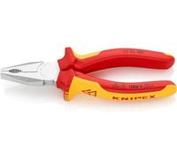 Knipex Alicate universal cromado, aislados con fundas multicomponentes, según norma VDE 160 mm (cartulina autoservicio/blíster) 03 06 160 SB