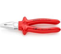 KNIPEX Alicate universal cromado aislados por inmersión en plástico reforzado, según norma VDE 200 mm, 03 07 200