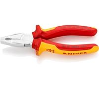 Knipex Alicate universal cromo vanadio cromado, aislados con fundas multicomponentes, según norma VDE 160 mm 01 06 160