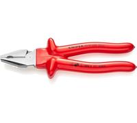 Knipex Alicate universal de fuerza cromado, aislados por inmersión en plástico reforzado, según norma VDE 225 mm 02 07 225