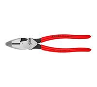 Knipex Alicate universal de fuerza "Lineman" modelo americano negro atramentado, recubiertos de plástico antideslizante 240 mm (cartulina autoservicio/blíster) 09 11 240 SB