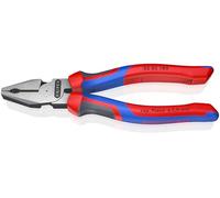 Knipex Alicate universal de fuerza negro atramentado, con fundas multicomponentes 180 mm (cartulina autoservicio/blíster) 02 02 180 SB