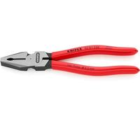 Knipex Alicate universal de fuerza 02 01 200, 200 mm, negro atramentado, recubiertos de plástico
