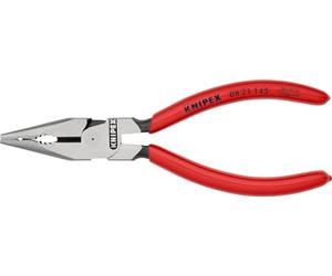 KNIPEX Alicate universal en punta con cartulinas autoservicio recubiertos de plástico 145 mm, 08 21 145 SB