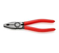 Knipex Alicate universal negro atramentado, recubiertos de plástico 180 mm 03 01