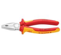 Knipex Alicate universal cromado, aislados con fundas multicomponentes, según norma VDE 200 mm (cartulina autoservicio/blíster) 03 06 200 SB