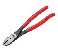 Knipex Alicates de corte diagonal de fuerza negro atramentado, recubiertos de plástico 200 mm (cartulina autoservicio/blíster) 74 01 200 SB
