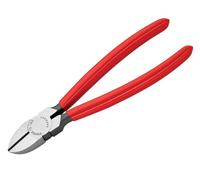 Knipex Alicate de corte diagonal negro atramentado, recubiertos de plástico 180 mm (cartulina autoservicio/blíster) 70 01 180 SB