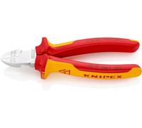 KNIPEX Alicates de corte diagonal con función de pelacables con cartulinas autoservicio cromado aislados con fundas multicomponentes, 14 26 160 SB