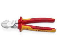 KNIPEX Alicates de corte diagonal de fuerza con cartulinas autoservicio cromado aislados con fundas multicomponentes, según norma VDE, 74 06 200 SB