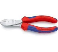 Knipex Alicates de corte diagonal de fuerza cromado, con fundas multicomponentes 160 mm 74 05 160