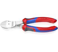 Knipex Alicates de corte diagonal de fuerza cromado, con fundas multicomponentes 180 mm (cartulina autoservicio/blíster) 74 05 180 SB