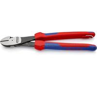 Knipex Alicates de corte diagonal de fuerza negro atramentado, con fundas multicomponentes, con anilla de fijación integrada para colocar un dispositivo de protección anticaídas 250 mm 74 02 250 T