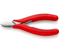 KNIPEX Alicates de corte diagonal para electrónica con articulación machihembrada con fundas de plástico antideslizantes 115 mm, 77 21 115 N