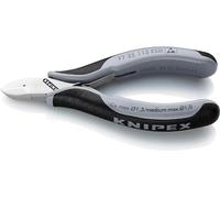 KNIPEX Alicates de corte diagonal para electrónica ESD con articulación machihembrada con mangos multicomponente 115 mm, 77 22 115 ESD