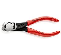 KNIPEX Alicates de corte frontal de fuerza con cartulinas autoservicio recubiertos de plástico 140 mm, 67 01 140 SB
