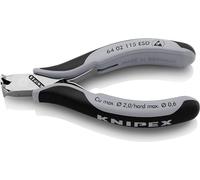 Knipex Alicates de corte frontal para electrónica ESD con fundas multicomponentes 115 mm 64 02 115 ESD