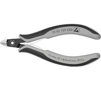 KNIPEX Alicates de precisión de corte diagonal para electrónica ESD con mangos multicomponente 120 mm, 79 02 120 ESD
