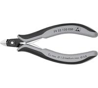 KNIPEX Alicates de precisión de corte diagonal para electrónica ESD con mangos multicomponente 120 mm, 79 22 120 ESD