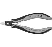 KNIPEX Alicates de precisión de corte diagonal para electrónica ESD con mangos multicomponente 125 mm, 79 42 125 ESD