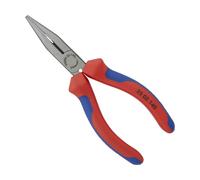 KN 25 02 140 - Alicates de boca semirredonda, alicates de punta plana, 140 mm,