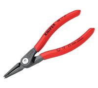 Knipex Alicate de precisión para arandelas para arandelas interiores en taladros gris atramentado, recubiertos de plástico antideslizante 140 mm (cartulina autoservicio/blíster) 48 11 J1 SB