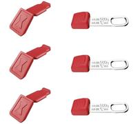 KNIPEX Anillas para sistema anticaídas + ColorCode clips rojo, 3 piezas cada uno, 00 63 06 TCR