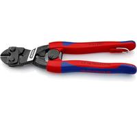 Knipex CoBolt® Cortabulones compacto negro atramentado, con fundas esbeltas en dos componentes, con anilla de fijación integrada para colocar un dispositivo de protección anticaídas 200 mm 71 32 200 T