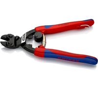Knipex CoBolt® Cortabulones compacto negro atramentado, con fundas esbeltas en dos componentes, con anilla de fijación integrada para colocar un dispositivo de protección anticaídas 200 mm 71 22 200 T