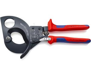 KNIPEX Cortacables (tipo carraca) en blister negro, lacado con mangos multicomponente 280 mm, 95 31 280