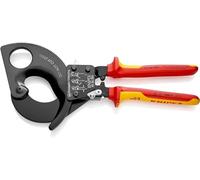 Knipex Cortacables (tipo carraca) negro, lacado, aislados con fundas multicomponentes, según norma VDE 280 mm (cartulina autoservicio/blíster) 95 36 280