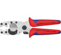 KNIPEX Cortatubos para tubos multicapa y de protección con cartulinas autoservicio cromado con mangos multicomponente 210 mm, 90 25 20 SB