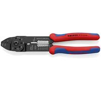 KNIPEX Crimpadora con cartulinas autoservicio negro, lacado con mangos multicomponente 230 mm, 97 21 215 B SB