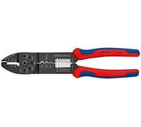 KNIPEX Crimpadora con cartulinas autoservicio negro, lacado con mangos multicomponente 240 mm, 97 32 240 SB