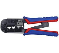Knipex Alicate para crimpar conectores Western bruñido, con fundas multicomponentes 190 mm 97 51 10