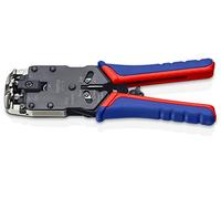 Knipex Alicate para crimpar conectores Western bruñido, con fundas multicomponentes 200 mm 97 51 12