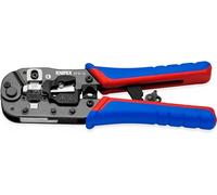 Knipex Alicates para crimpar conectores Western RJ45 bruñido, con fundas multicomponentes 191 mm 97 51 13