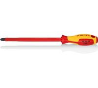 KNIPEX Destornillador para tornillos cruciformes Phillips mango aislante en dos componentes, según norma VDE 320 mm, 98 24 04