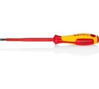 KNIPEX Destornilladores para tornillos planos mango aislante en dos componentes, según norma VDE 232 mm, 98 20 55